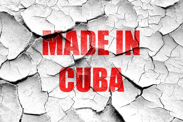 Grunge ραγισμένα Made στην Κούβα — Φωτογραφία Αρχείου