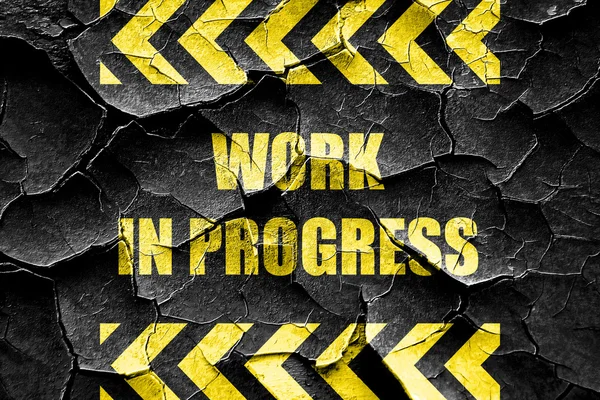Grunge agrietado Trabajo en progreso signo —  Fotos de Stock