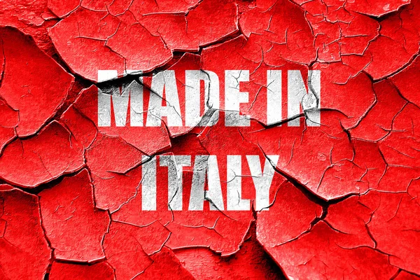 Grunge cracked Made in italy — Stock Photo, Image