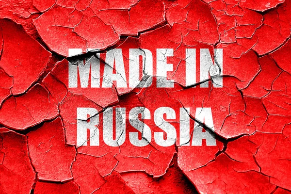 Grunge ραγισμένα Made in Ρωσία — Φωτογραφία Αρχείου