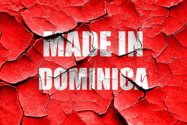 Grunge ραγισμένα Made σε Ντομίνικα — Φωτογραφία Αρχείου