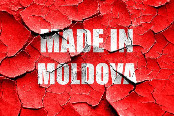 Grunge ραγισμένα Made στη Μολδαβία — Φωτογραφία Αρχείου