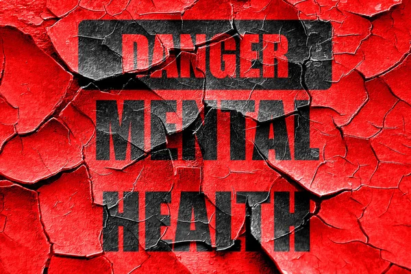 Grunge popraskané duševní zdraví znamení — Stock fotografie