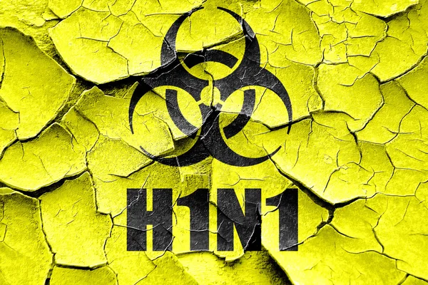 Grunge knäckt H1n1 virus konceptet bakgrund — Stockfoto