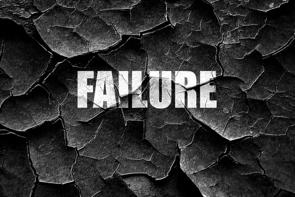 Grunge ραγισμένα σημάδι αποτυχίας με ορισμένες ομαλές γραμμές — Φωτογραφία Αρχείου