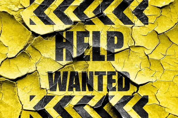 Гранж тріщинами Help wanted знак — стокове фото