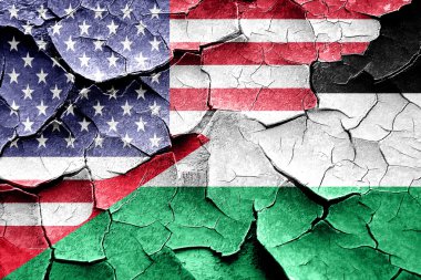 Grunge Jordan bayrak Amerikan bayrağı kombinasyonu ile