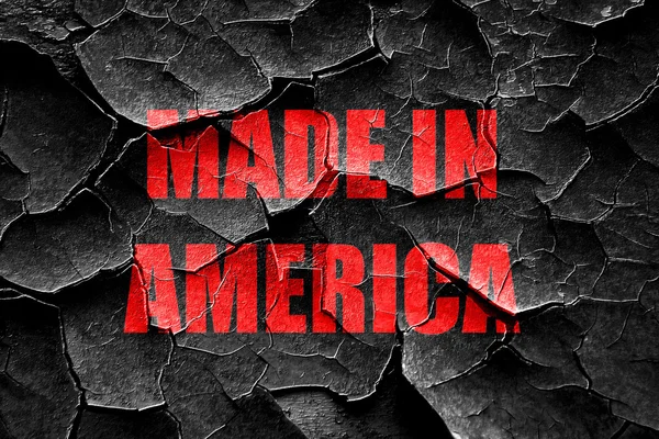 Grunge cracked Made in america — Stock Photo, Image