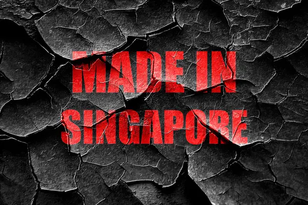 Grunge crăpat Made in singapore — Fotografie, imagine de stoc