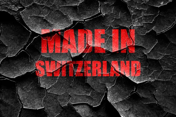 Grunge ραγισμένα Made στην Ελβετία — Φωτογραφία Αρχείου