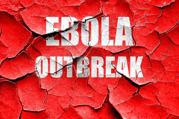 Grunge rachado Ebola surto conceito fundo — Fotografia de Stock