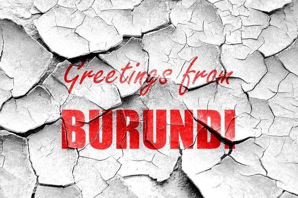 Grunge ραγισμένα χαιρετισμούς από το Μπουρούντι — Φωτογραφία Αρχείου