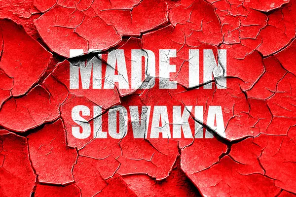 Grunge popraskané vyrobeno na Slovensku — Stock fotografie