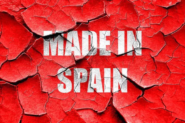 Grunge cracking Made in spagna — Foto Stock