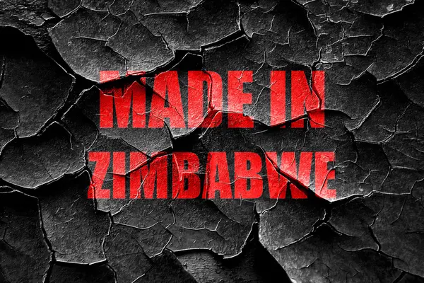 Grunge gebarsten Made in zimbabwe — Stockfoto