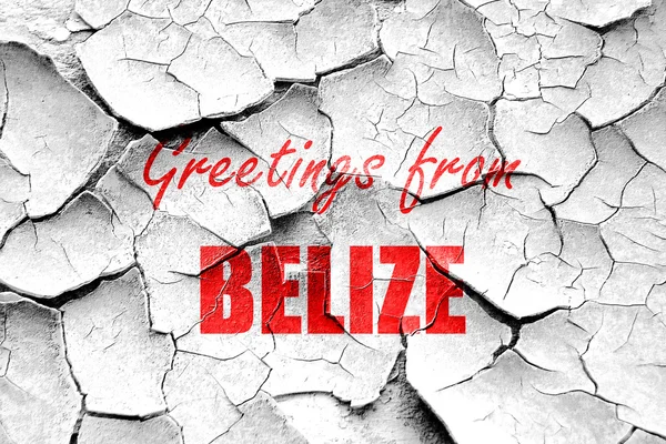 Grunge ραγισμένα χαιρετισμούς από τη Μπελίζε — Φωτογραφία Αρχείου
