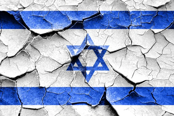 Bandeira de Grunge israel com algumas rachaduras e visual vintage — Fotografia de Stock