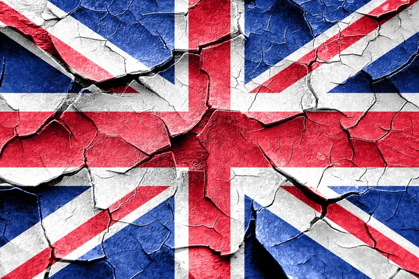 Grunge große britische Flagge mit einigen Rissen und Vintage-Look — Stockfoto