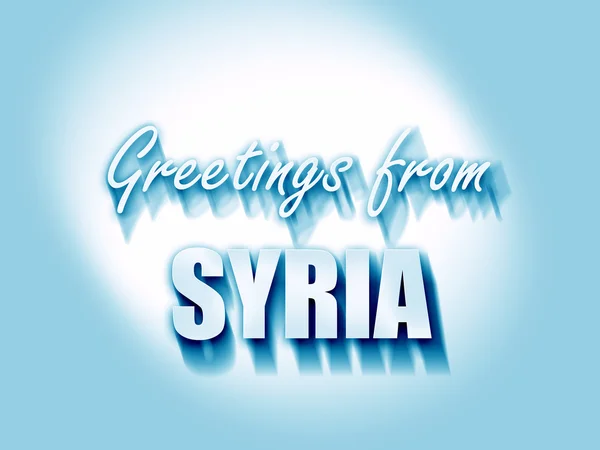 Terveisiä Syyriasta — kuvapankkivalokuva