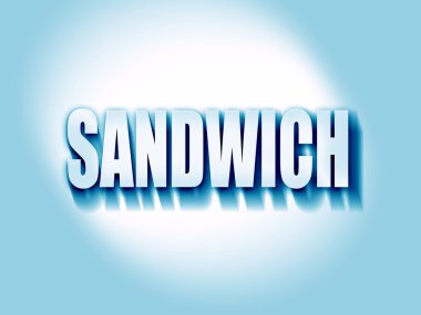 Lezzetli sandviç işareti