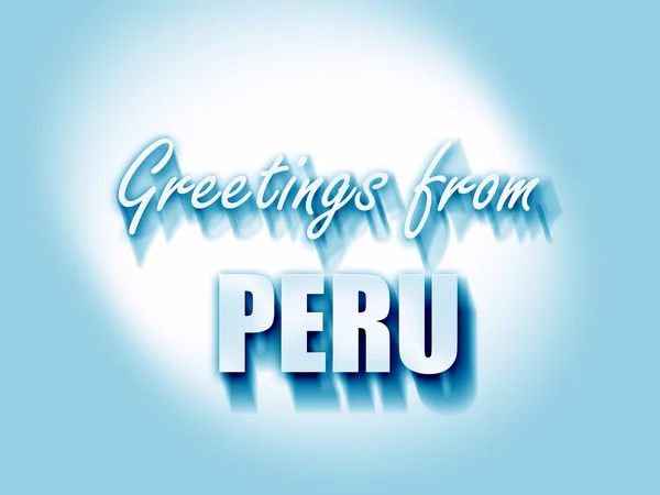 ペルーからのご挨拶 — ストック写真