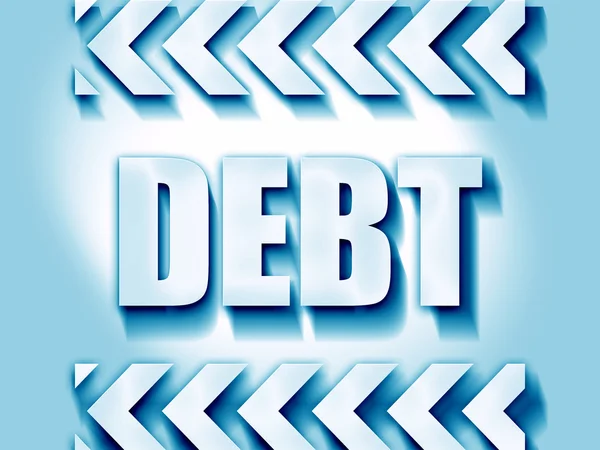 Sinal de dívida com algumas linhas suaves — Fotografia de Stock