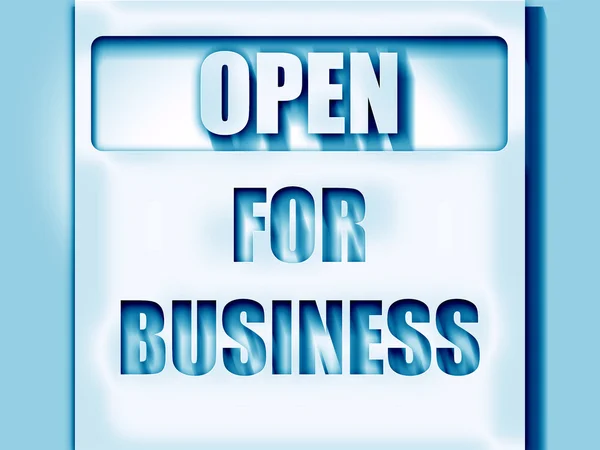 Aperto per Business Sign — Foto Stock