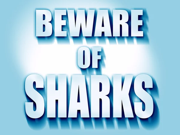 Beware of sharks sign — Stock Photo, Image