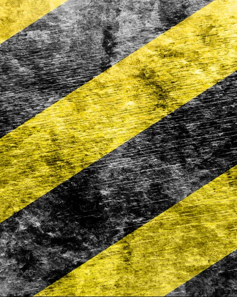 Schwarz-gelbe Gefahrenlinien — Stockfoto