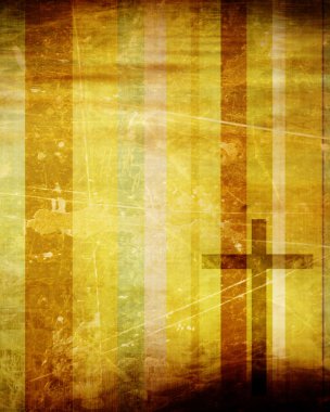 Kağıt arka plan Hıristiyan çarmıhta