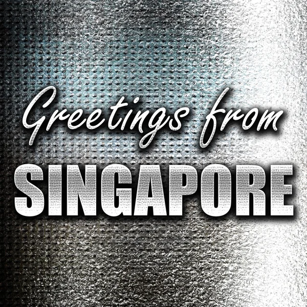 Groeten uit singapore — Stockfoto