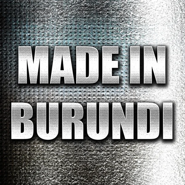 Зроблено в Бурунді — стокове фото