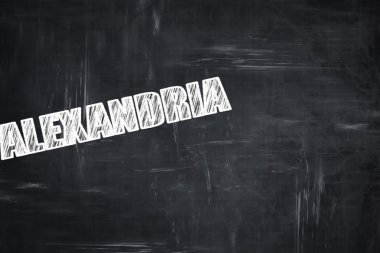 Tebeşir harfleri ile chalkboard arka plan: İskenderiye