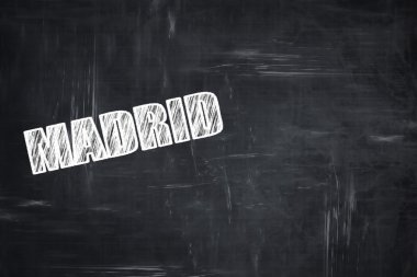 Tebeşir harfleri ile chalkboard arka plan: madrid