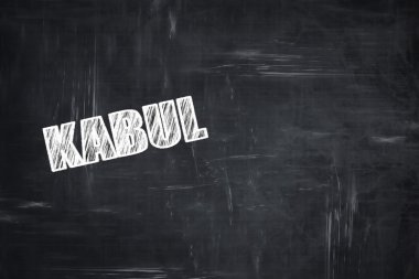 Tebeşir harfleri ile tebeşir tahtası arka plan: kabul