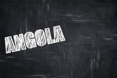 Tebeşir harfleri ile Chalkboard arka plan: Angola selamlar