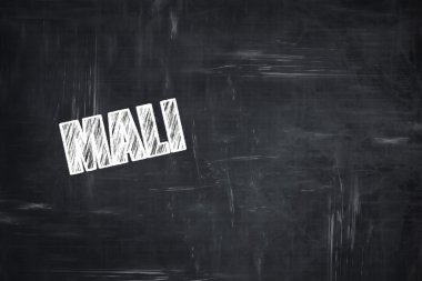 Tebeşir harfleri ile Chalkboard arka plan: Mali selamlar