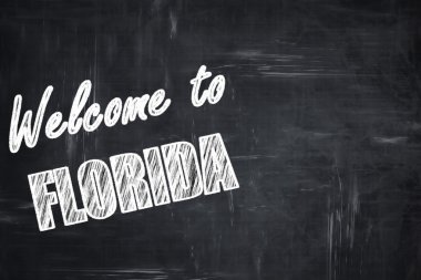 Tebeşir harfleri ile Chalkboard arka plan: Florida hoş geldiniz