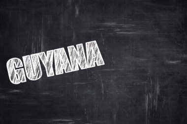 Tebeşir harfleri ile Chalkboard arka plan: Guyana selamlar