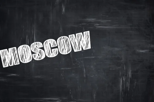 Chalkboard fundo com giz letras: moscow — Fotografia de Stock