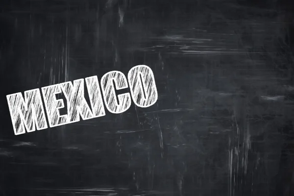 Chalkboard háttér kréta betűk: Üdvözlet Mexikóból — Stock Fotó
