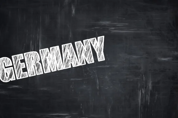 Μαυροπίνακας φόντο με κιμωλία γράμματα: χαιρετισμούς από τη Γερμανία — Φωτογραφία Αρχείου