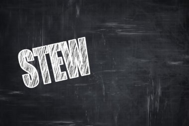 Kara tahta arka plan ile tebeşir harfler: lezzetli güveç işareti