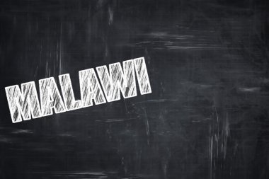 Kara tahta arka plan ile tebeşir harfler: Malavi selamlar