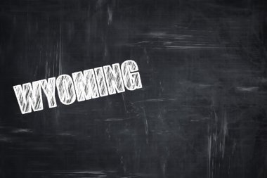 Kara tahta arka plan ile tebeşir harfler: wyoming