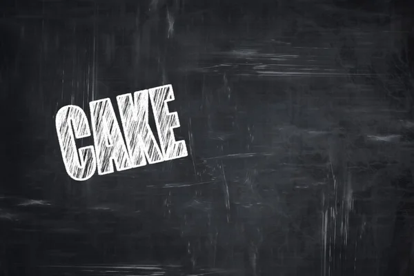 黒板とチョーク文字背景: おいしいケーキ記号 — ストック写真