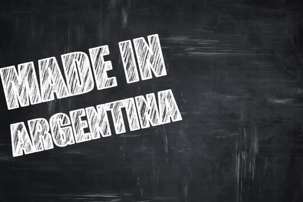 Μαυροπίνακας φόντο με κιμωλία γράμματα: Made in Αργεντινή — Φωτογραφία Αρχείου