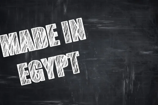 带粉笔字母的黑板背景：埃及制造 — 图库照片