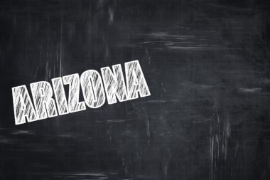 Kara tahta arka plan ile tebeşir harfler: arizona