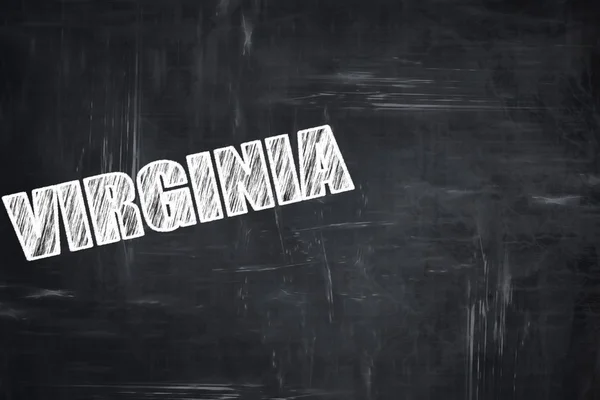 Kreidehintergrund mit Kreidebuchstaben: virginia — Stockfoto